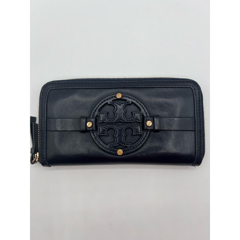 - Tory Burch Zip Aound Navy Wallet